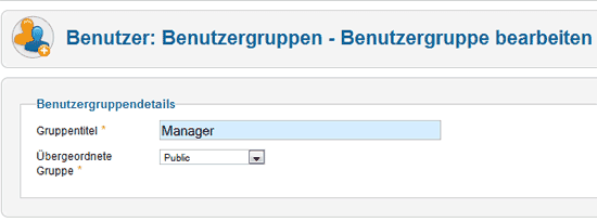Benutzergruppe bearbeiten