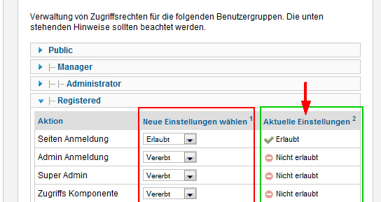 Globale Berechtigungen