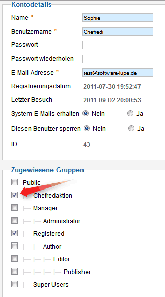 Gruppe zuweisen